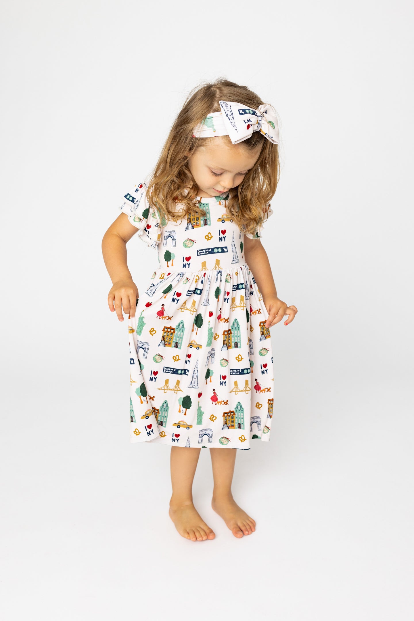 New York City Baby Bamboo Girl's Mid-Length Bamboo Twirl Dress